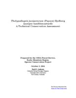 Thelypodiopsis juniperorum (Payson) Rydberg (juniper tumblemustard) : a technical conservation assessment