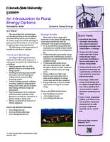 An introduction to rural energy options