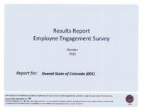 Results report, employee engagement survey report for overall State of Colorado (001)