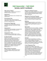 Safe communities, safe schools. School safety glossary