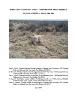 Population parameters and fat composition of small mammals on Pueblo Chemical Depot (2000-2003)