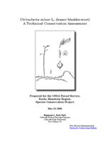 Utricularia minor L. (lesser bladderwort) : a technical conservation assessment