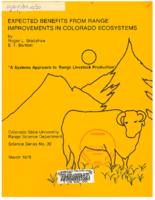 Expected benefits from range improvements in Colorado ecosystems