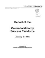 Report of the Colorado Minority Success Taskforce