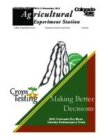 2012 Colorado dry bean variety performance trials