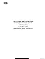 University of Colorado Risk and Insurance Management Fund : financial statements and auditors' comments and recommendations : June 30, 2001 and 2000, with independent auditors report there