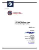 Recommendations for dry-type transformer energy conservation opportunities