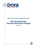 2012 sunset review, Colorado Work Share Program