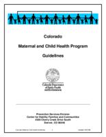 Colorado Maternal and Child Health Program guidelines