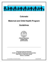 Colorado Maternal and Child Health Program guidelines