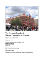 The economic benefits of historic preservation in Colorado : technical report