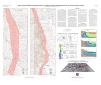 Map of areas susceptible to differential heave in expansive, steeply dipping bedrock, city of Colorado Springs, Colorado