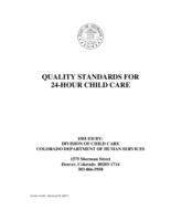 Quality standards for 24-hour child care