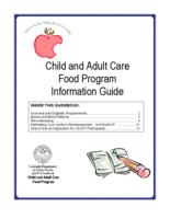 Child and Adult Care Food Program information guide