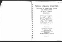 Flood hazard analyses portions of Jimmy Camp Creek and tributaries, El Paso County, Colorado