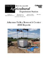 Arkansas Valley Research Center 2006 reports