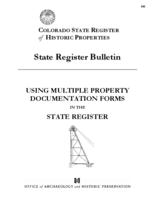 Using multiple property documentation forms in the Colorado State Register of Historic Properties