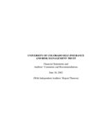University of Colorado Self-insurance and Risk Management Fund : financial statements and auditors' comments and recommendations : June 30, 2002, with independent auditors report thereon