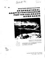 An operational adaptation program for the Colorado River basin : interim report for the period July 1968-June 1969