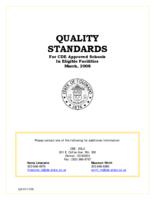 Quality standards for CDE approved schools in eligible facilities