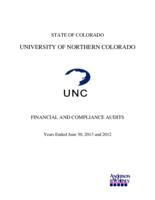 University of Northern Colorado, financial and compliance audits, years ended June 30, 2013 and 2012