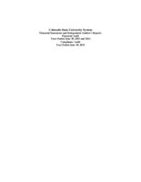 Colorado State University System, financial statements and independent auditors' reports, financial audit : years ended June 30, 2013 and 2012 : compliance audit year ended June 30, 