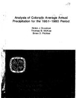 Analysis of Colorado average annual precipitation for the 1951-1980 period