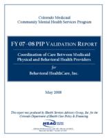 Coordination of care between Medicaid physical and behavioral health providers for Behavioral HealthCare, Inc