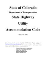 State highway utility accommodation code