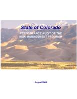 State of Colorado performance audit of the Risk Management Program