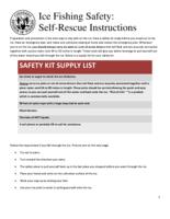 Ice fishing safety: self-rescue instructions