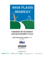 High plains highway corridor development and management plan : prepared for CDOT Regions 1 & 4