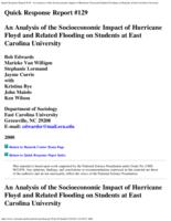 An analysis of the socioeconomic impact of Hurricane Floyd and related flooding on students at East Carolina University