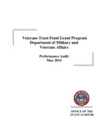 Veterans Trust Fund grant program Department of Military and Veterans Affairs performance audit