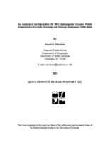 An Analysis of the September 20, 2002, Indianapolis tornado : public response to a tornado warning and damage assessment difficulties