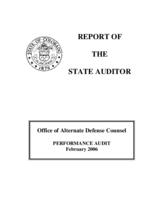 Office of Alternate Defense Counsel performance audit