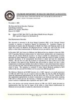 Impact of CMS' rule 2287-F on the School Health Services Program, JBC Legislative request for information 28