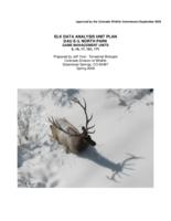 Elk data analysis unit plan, DAU E-3, North Park game management units 6, 16, 17, 161, 171