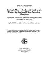 Geologic map of the Basalt quadrangle, Eagle, Garfield and Pitkin Counties, Colorado