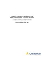 Office of the Child's Representative, Judicial Department, State of Colorado agreed-upon procedures report : year ended June 30, 2007