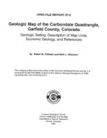 Geologic map of the Carbondale quadrangle, Garfield County, Colorado