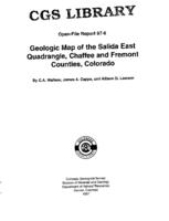 Geologic map of the Salida East quadrangle, Chaffee and Fremont Counties, Colorado