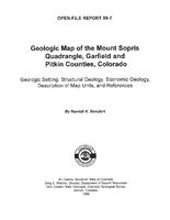 Geologic map of the Mount Sopris quadrangle, Garfield and Pitkin Counties, Colorado