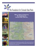 History of projects funded by the Foundation for Colorado State Parks