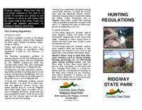 Hunting regulations, Ridgway State Park