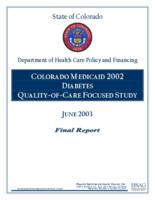 Colorado Medicaid 2002 diabetes quality-of-care focused study