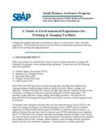 A guide to environmental regulations for: printing & imaging facilities