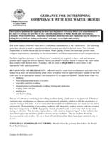 Guidance for determining compliance with boil water orders