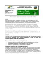 Frog and toad survey protocol