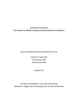 An external evaluation of the Colorado Sex Offender Management Board standards and guidelines